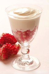 Yogurt with Pomegranate Seeds