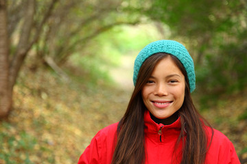 Autumn woman smiling