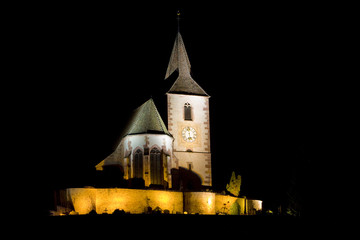Hunawihr at night, Alsace, France