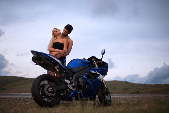 motorcycle couple biker