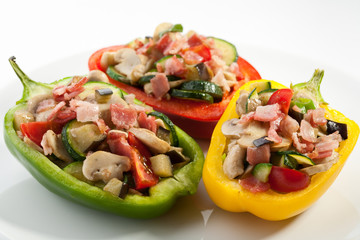 Stuffed pepper with meat and vegetables