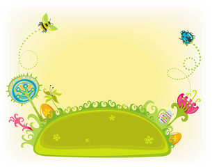 Magical Easter spring garden.