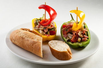 Stuffed pepper with meat and vegetables