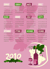 Calendario uva e vino 2010 italiano