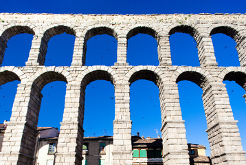 Roman aqueduct, Segovia, Castile and Leon, Spain