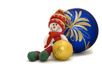 Christmas decoration toy with colorful New Year Balls