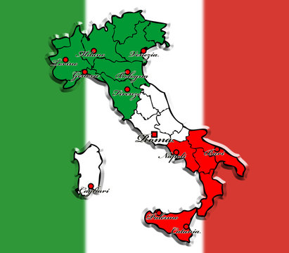 map of italy with the largest cities