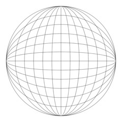 Wire sphere. Vector design element.