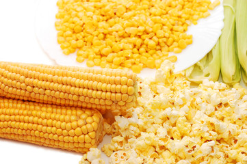 Fresh corn, preserved corn and popcorn