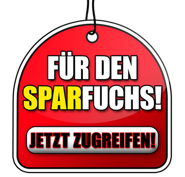F&uuml;r den Sparfuchs! Button