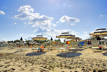 Adriano sand beach near Ravenna Italy