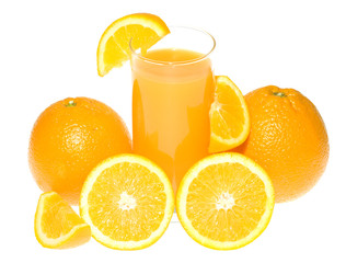 Orange juice with oranges