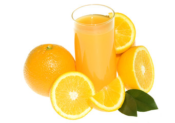 Orange juice with oranges