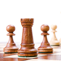 Fototapeta premium Chess isolated on white background.
