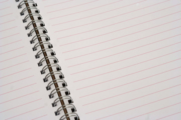 Lined note book pages