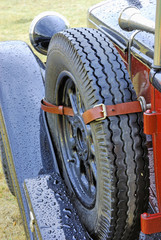 Vintage car spare wheel