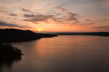Water Reservoires and Sunrise