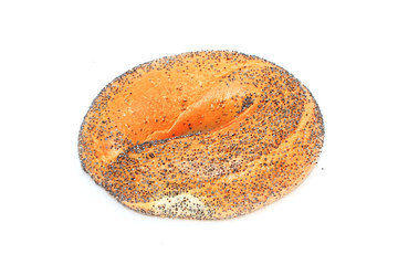 Bread loaf isolated on white background
