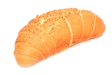 Bread loaf isolated on white background
