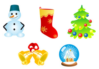 Christmas icons and symbols