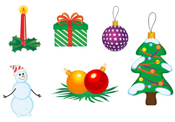 Christmas icons and symbols