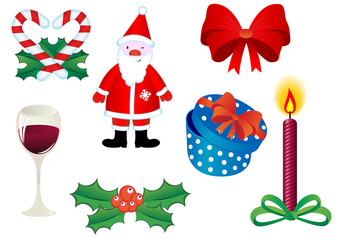 Christmas icons and symbols