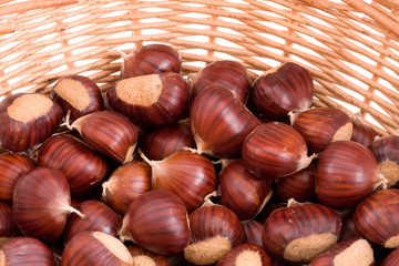 castagne nel cesto