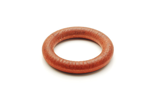 wooden ring isolated