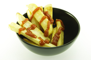 Frys in a Black Bowl