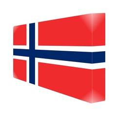 Obraz premium brique avec drapeau norvège norway