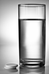 Pills and water