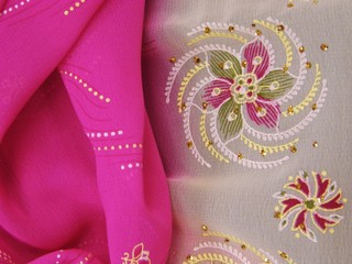 Indischer Saristoff rose