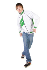 young breakdancer posing.