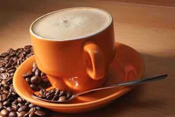 caffee crema mit kaffeebohnen