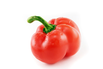 red pepper on a white background