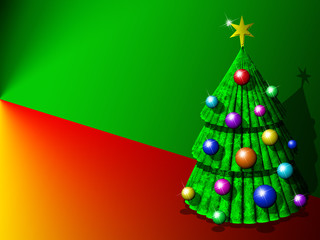 Albero Natale Sfondo-Chistmas Tree Background-Sapin Noël-3D