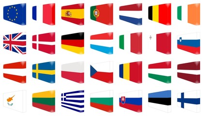 drapeaux de l'union européenne
