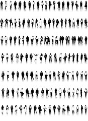 Illustration of business people silhouettes