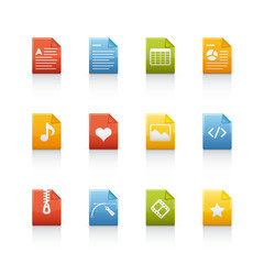 Icon Set - Document Files in Color