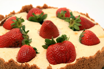 strawberries and chocolate cake