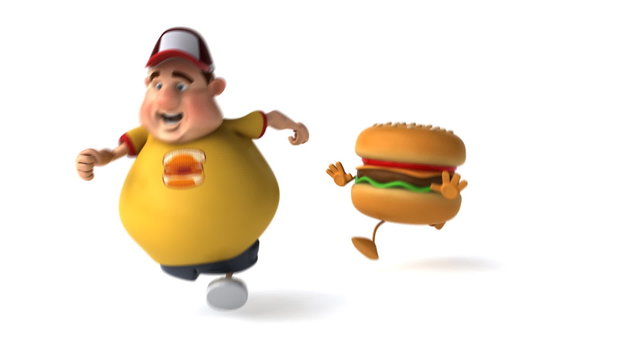 Hamburger et adolescent