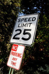 Speed limit 25 No Parking