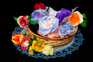 artificial handmade roses