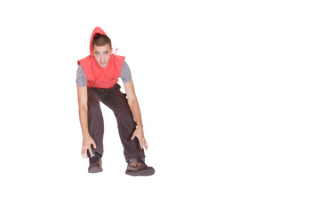 Man isolated on white