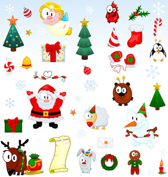 Christmas symbols collection