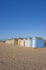 Fototapeta na wymiar southwold beach huts