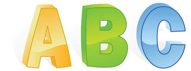 abc letters in vector mode