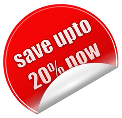 Save upto 20% sticker