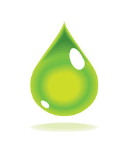 vector drop of green ethanol or biofuel