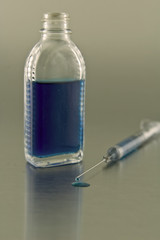 syringe and vials